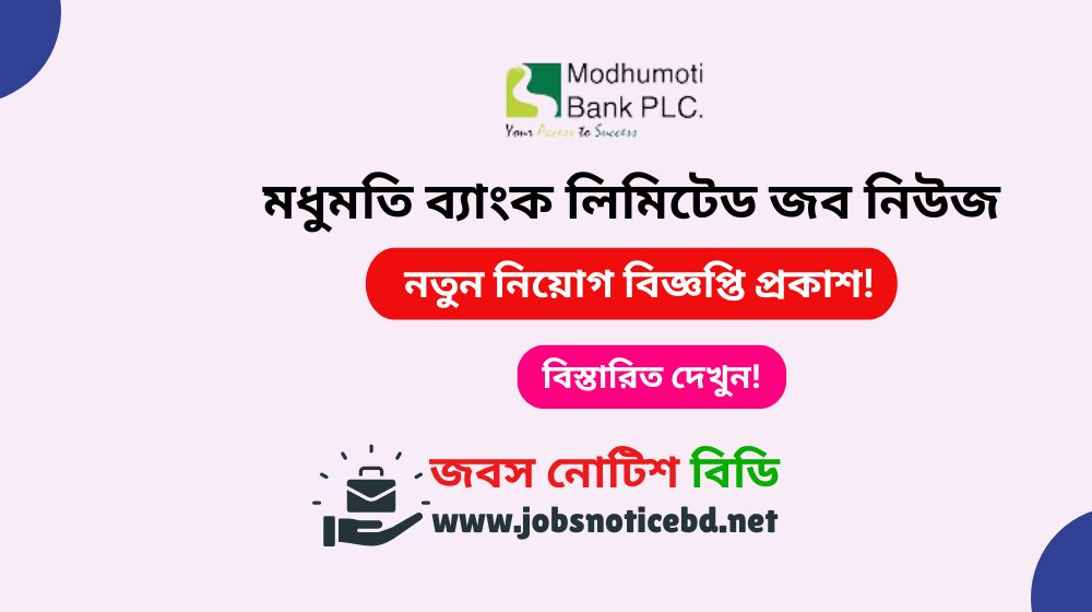 Modhumoti Bank Job Circular